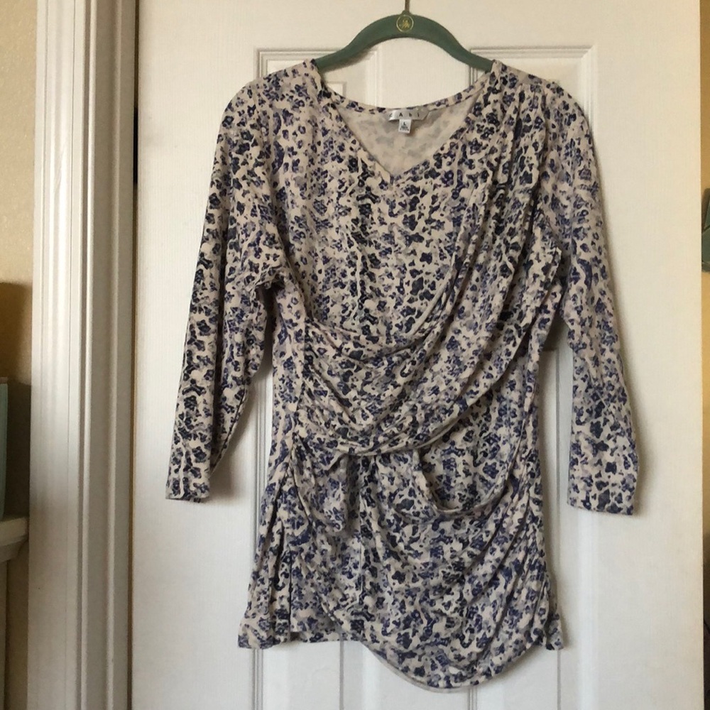 CAbi Faux wrap blouse size L